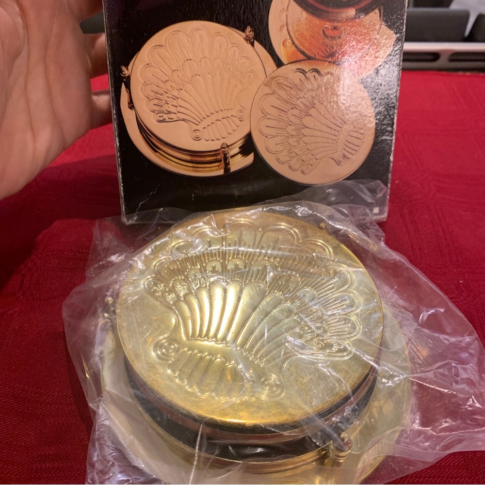 Gold Tone Coaster